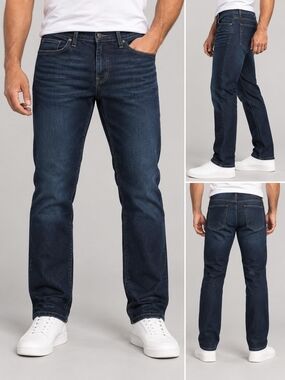 Hollister Men's Deep Indigo Straight Jeans 34x34